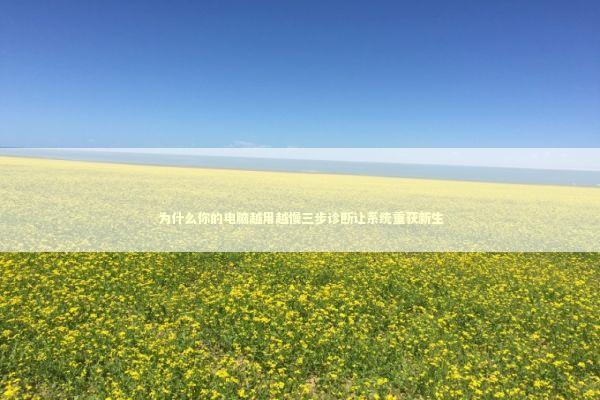 为什么你的电脑越用越慢三步诊断让系统重获新生 IT技术